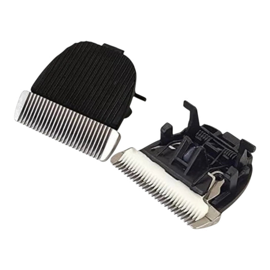 The Codos Pet Trimmer Replacement Blade features two detachable clipper blades with metal teeth and plastic attachments, shown facing up and down on a white background—ideal as a pet trimmer replacement blade.