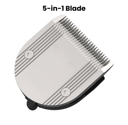 Close-up of a detachable clipper blade with sharp edges and two screws—perfect for those seeking professional Clipper Blade Sharpening services.